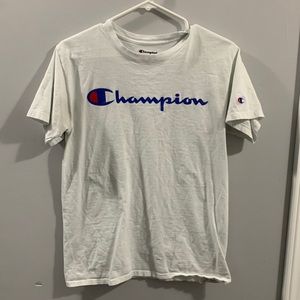 Men’s Champion White Logo T-Shirt